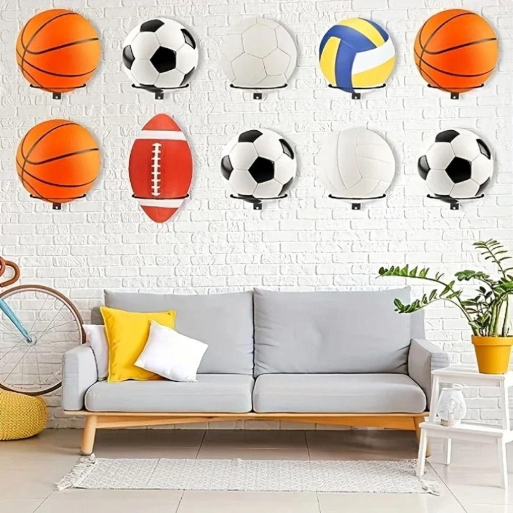 Space Saving Basketball Storage Rack Wall Mounted Football Display Stand  Flower Pot Storage