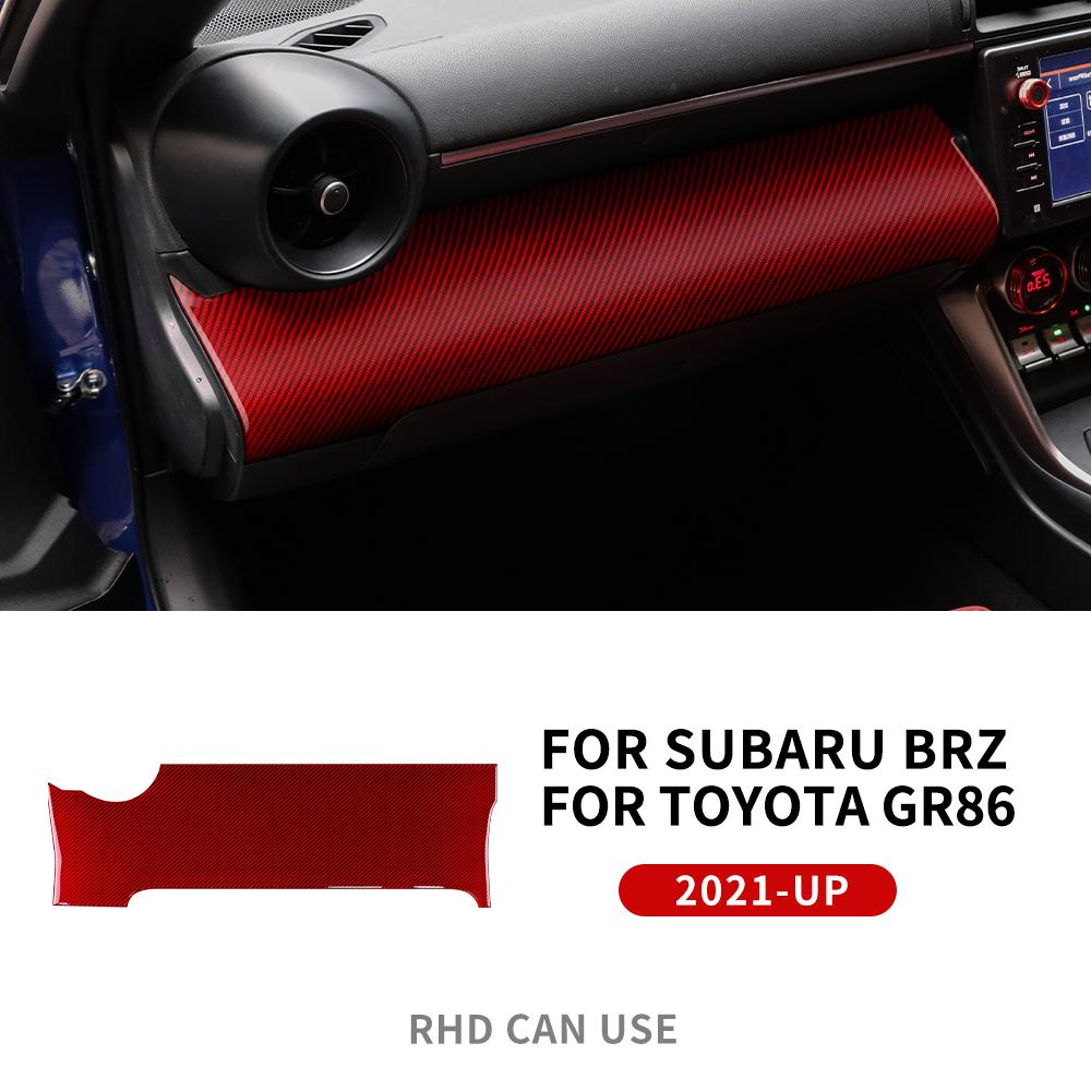 Real Carbon Fiber Sticker For Subaru BRZ Toyota GR86 2021 2022 2023 2024 Car Center Console Decorative Interior Trim Accessories