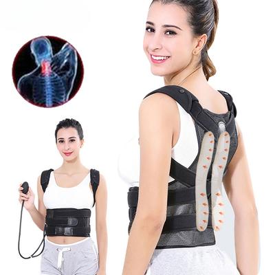 1 conjunto de suporte de postura inflável para costas, corretor de postura para costas, lombar, suporte ajustável para ombros, suporte de postura para alívio da dor nas costas
