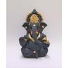 Dark Grey Ganesha Idol Ganesh for Car Dashboard Statue Ganpati Vinayaka Vinayagar Figurine Diwali Gifts Home Decor Luck, Success