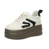 Fashion 8.5CM Thick-soled Increase Small White Shoes Women 2024  Autumn New Breathable Leisure Sports Board Shoes Moral Training Shoes