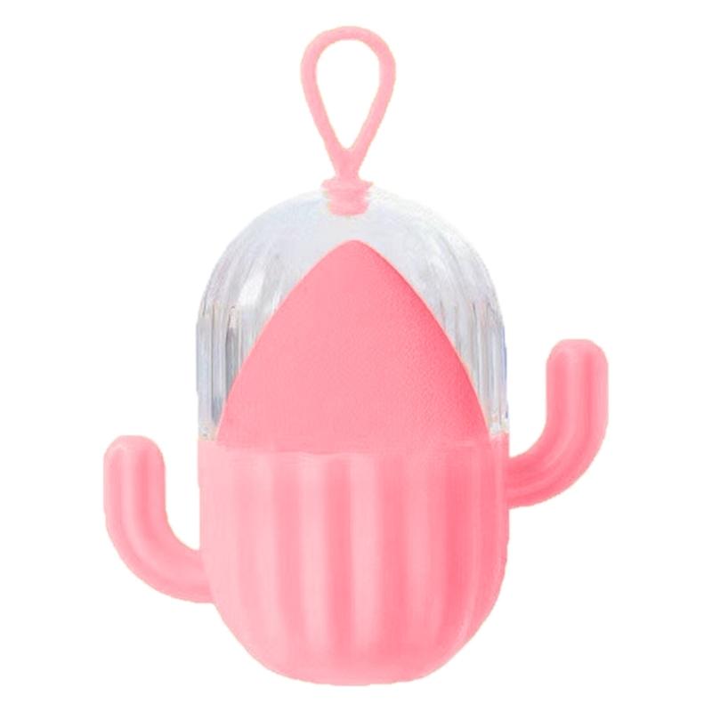 

Dry and Wet Use Makeup Sponges Makeup Sponge with Storage Box Makeup Eggs Foundations Makeup Tool for Cream Liquid 1 рожевий червоний колір