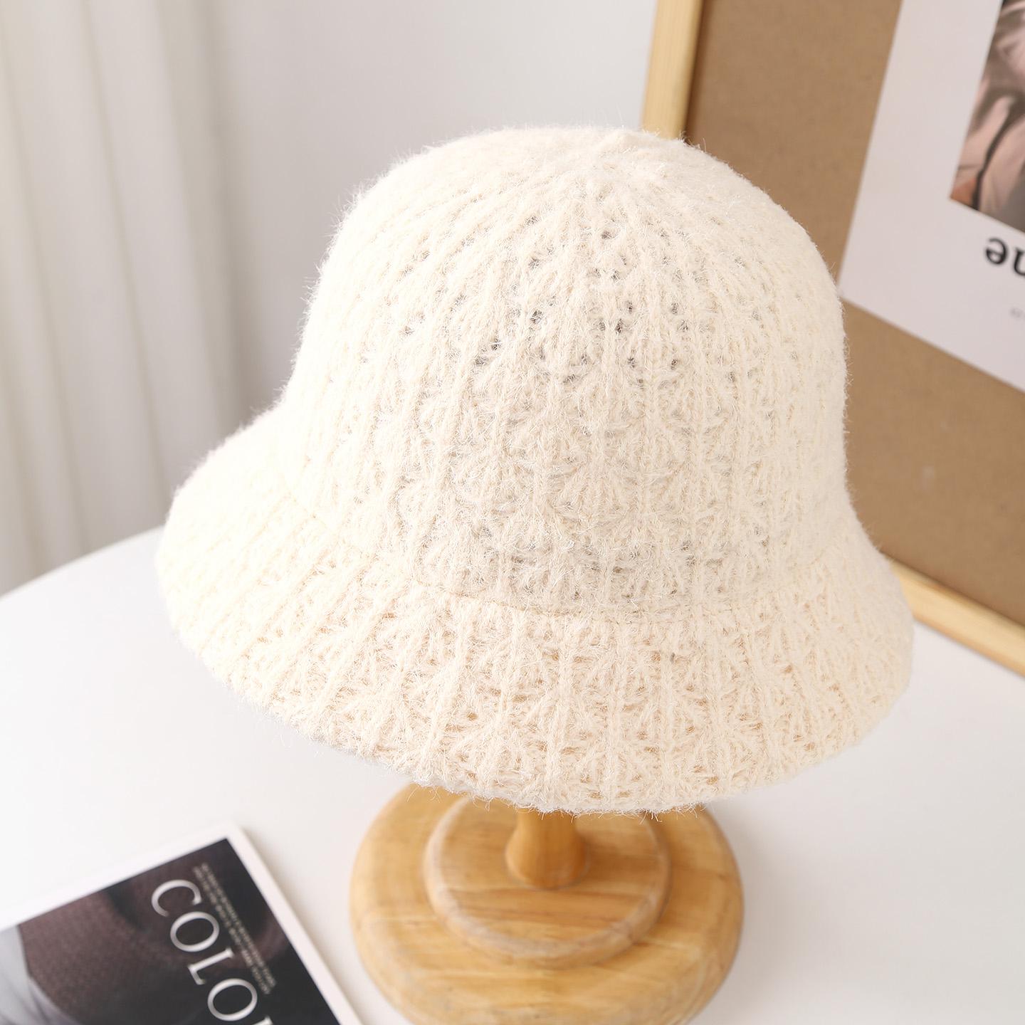 

Vintage French Fisherman Hat - Women s Winter Knit Cap With Foldable Bucket Hat For Casual Wear (elegant Round Top Design) 56-58cm белый