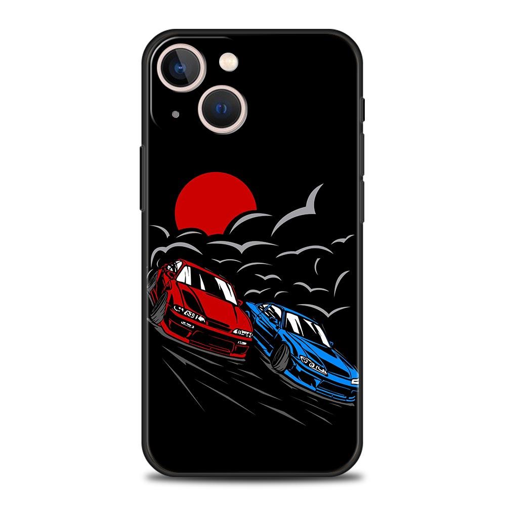 Japonsko JDM Sportovní Auta Muž Muži Pouzdro na Telefon Pro iPhone 11 12 13 15 16 14 Pro Max X XR XS 7 8 Plus SE Luxusní Kryt
