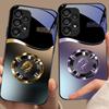 Gradual Round Dragon For Samsung Galaxy S 8 9 10 20 Plus 21 FE 22 23 24 Ultra S7 Edge Black Tempered Glass Phone Case Hard Shell