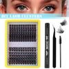 Single Cluster C Curl Multiple Hair False Eyelashes Natural Density 10-16Mdiy Segmented Eyelashes