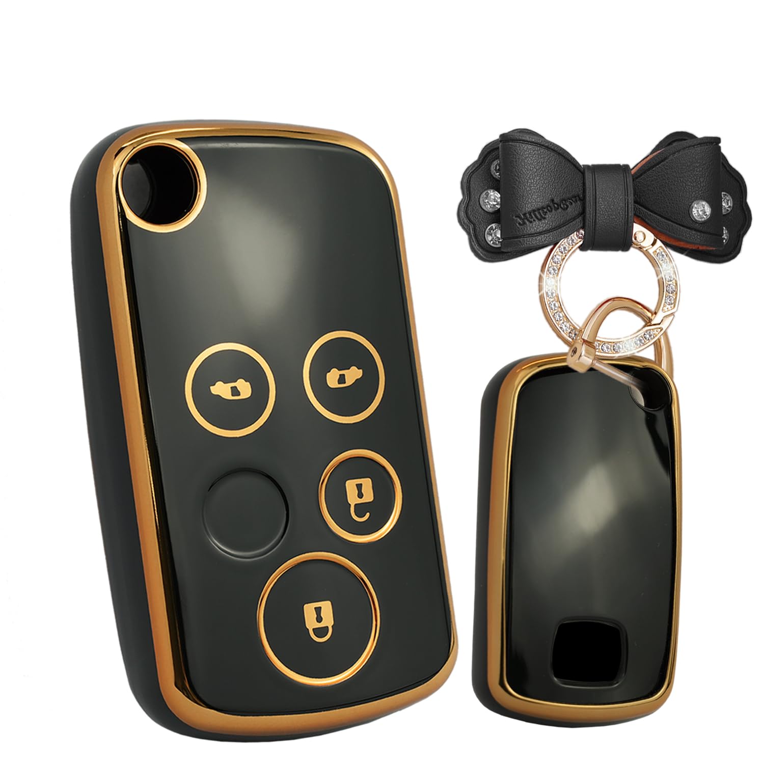 

TECART Honda Key Case, Key Holder, Silicone, Full Protection, Smart Key Case, Step Wagon, чёрный