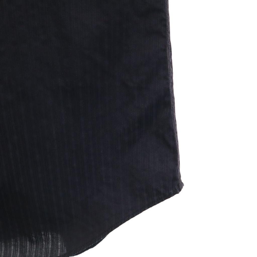 Armani Collezioni Striped Pattern Long Sleeve Shirt M Black Men's Used