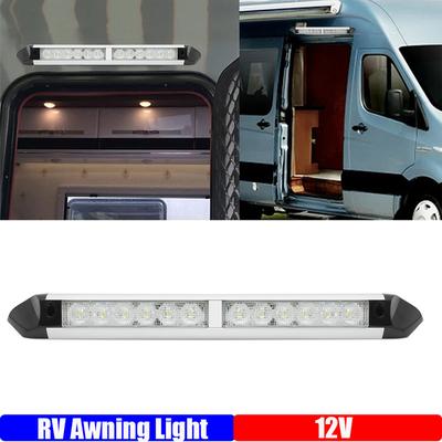 12 נורות LED לאוהל קרוואן, תאורת מרפסת, עמידות למים IP67, מנורות קיר פנימיות לקרוואן, פס תאורה, תאורת חוץ לקרוואן, ואן, קמפר