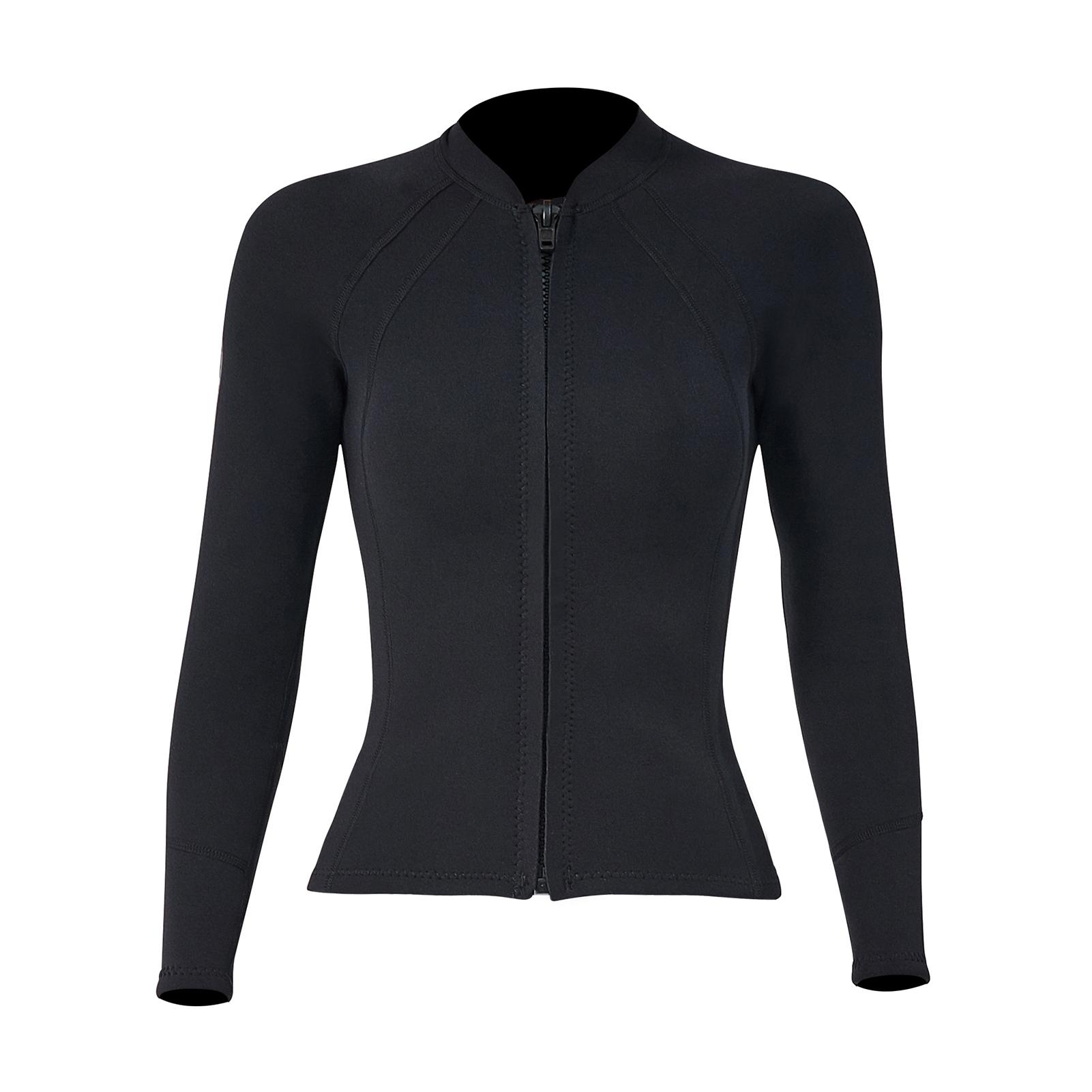 Kaisai Men's 2Mm Neoprene Wo Diving Top With Front Zipper Wetsuits Jacket Long Sleeves Wetsuit Top For Snorkeling Scuba