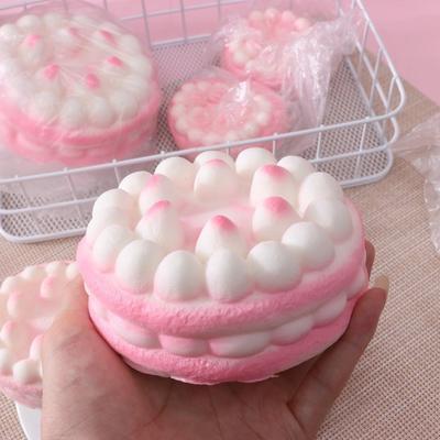 Simulation Raspberry Birthday Cake Squishy Fingertip Toy PU Relieve Stress Toys  Gift
