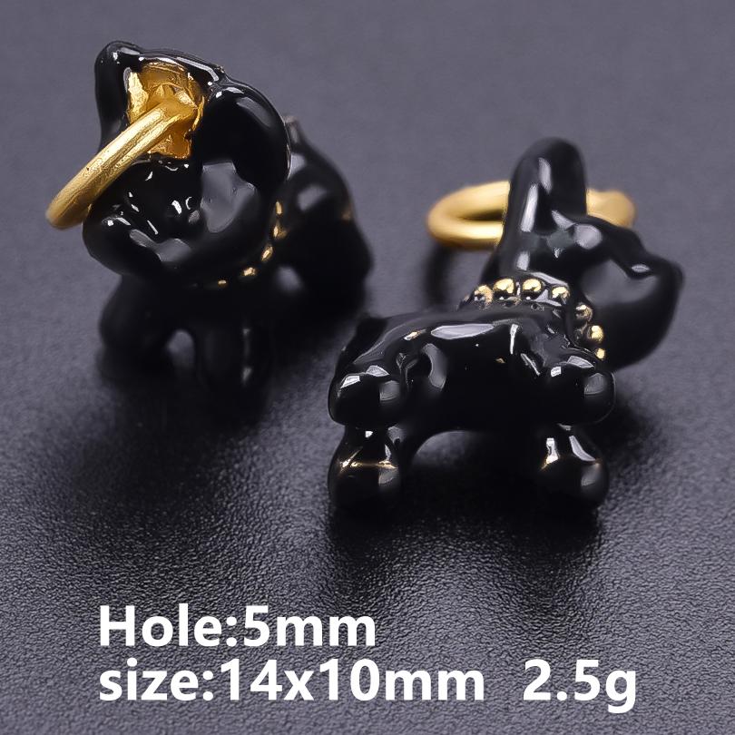 5pcs Kawaii Animal Pendant Enamel Charms For Jewelry Making Duck Bunny Elephant Lucky Fish Charm Handmade Materials Accessories