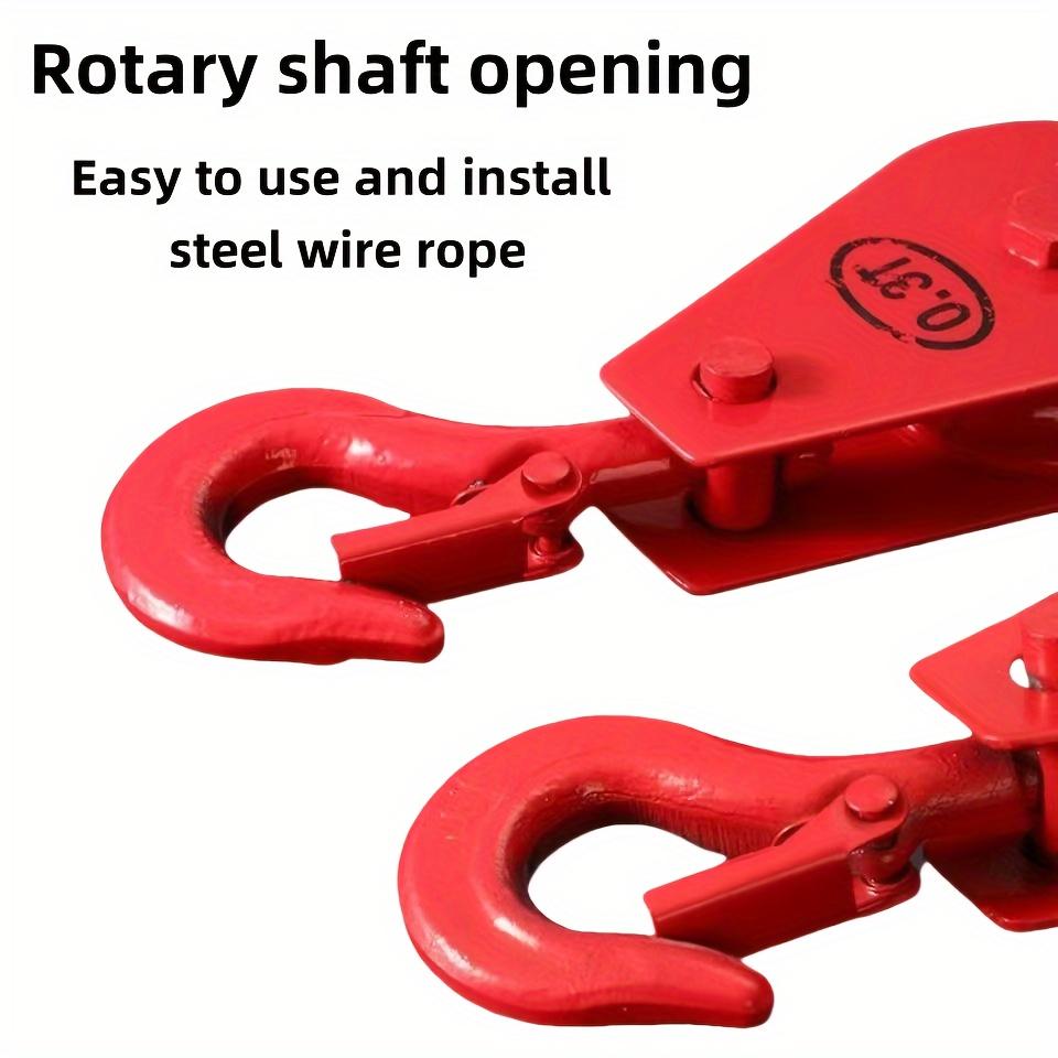 

Компактный 0,3-тонный многоцелевой подъемный блок Прочный чугун Идеальный материал для погрузочно-разгрузочных работ и такелажа Строители и энтузиасты DIY 1pc красный