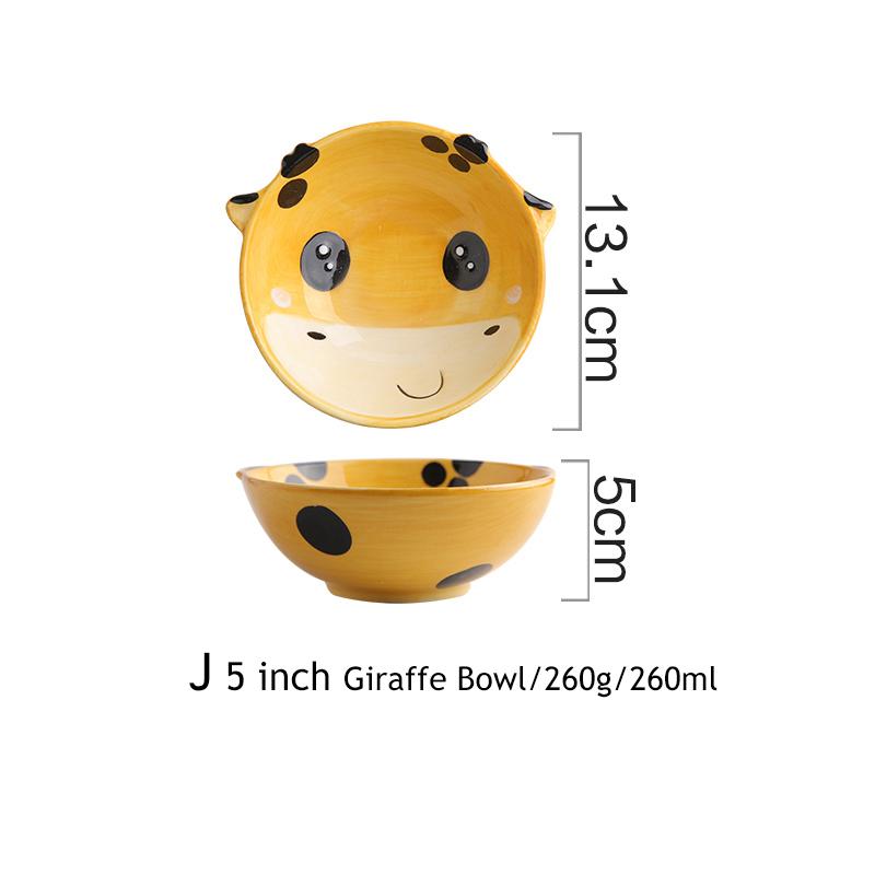 

1 шт. тарелка с изображением зоопарка животных, миска с кроликом, кружка, посуда, керамическая фарфоровая тарелка для кормления медвежонка, детская посуда