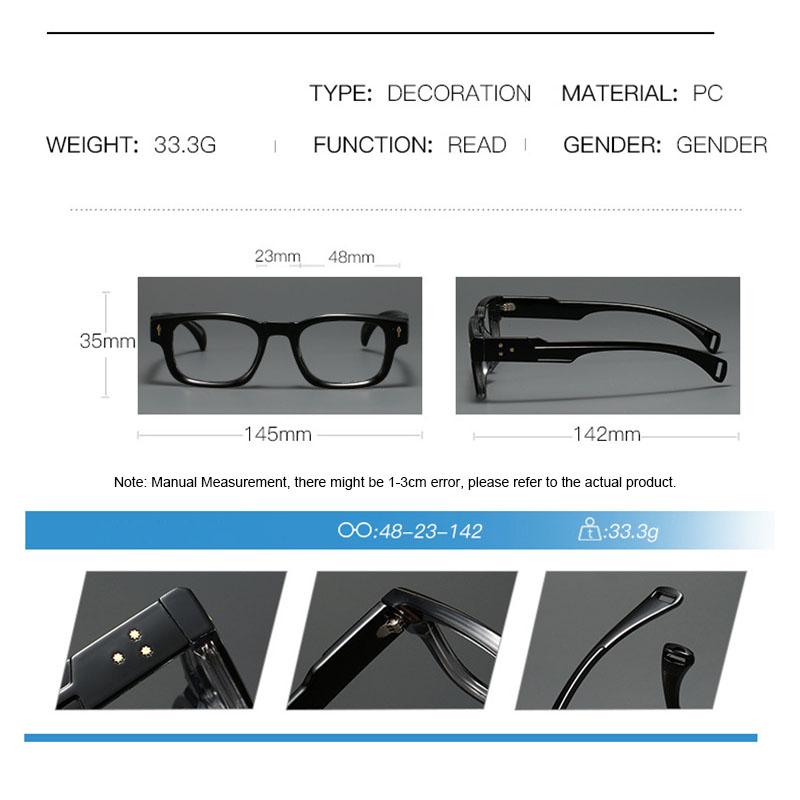 New Classic Square Reading Glasses Spectacles Frame Men Presbyopia Eyeglasses Women Eyewear Diopters +0.5+0.75+1.25+1.75