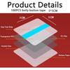 100-Piece Medical Belly Tape, Belly Button Plug, Belly Button Shaper, 5x5cm Transparent Medical Tape Film Dressing
