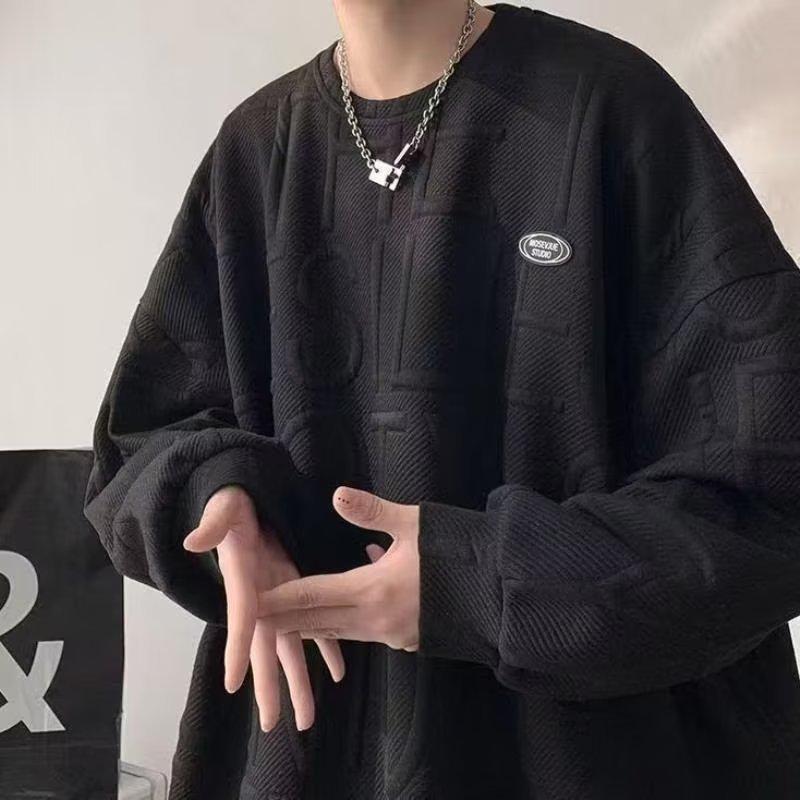 2023 Men's Korean Style Trendy Loose Sweatshirt - Spring/Autumn Fashion High Street Design