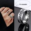 Rotatable Titanium Steel Hip-Hop Chain Bottle Opener Ring for Men & Women