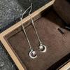 Tassel new long stud earrings for women, star and moon chain earrings, sweet design style jewelry