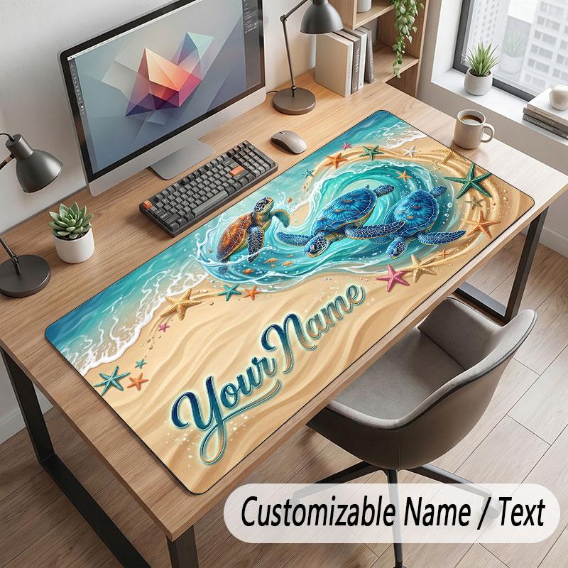 Oktopus Meeresleben Thema Benutzerdefiniertes Mauspads Personalisierter Druck Name Text Schreibtischmatte Für Zuhause Büro Tischdekoration