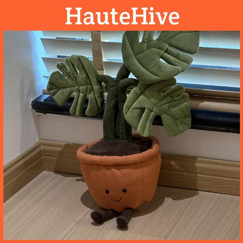 Natural Style Jellycat Plush Potted Plant Dustproof Short Velvet For Room Living