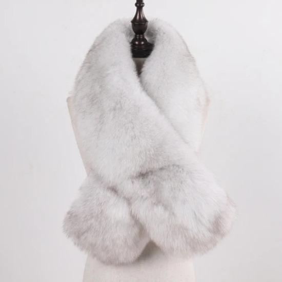 New Winter Lady Natural Luxury Real Fox Fur Scarf Shawl Full Pelt Warm Soft  Genuine Fox Fur Scarves Women Real Fur Muffler