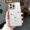 For iPhone 16 Pro Magnetic Case Electroplating Anti-Drop TPU + PC Phone Back Cover