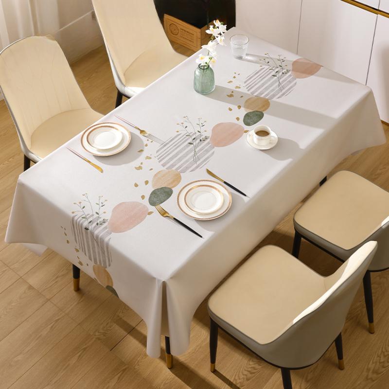 Waterproof Flower Table Cloth Soft Washable PVC Tablecloths Dining Tea High-end Towel Rectangular Desk Sheet Hotel Breakfast Mat