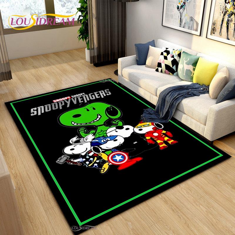 Snoopy Cartoon Anime Carpet for Living Room Bedroom Rug Kids Door Unslip Floor Mat Birthday Gift Photography Props Alfombra Rug