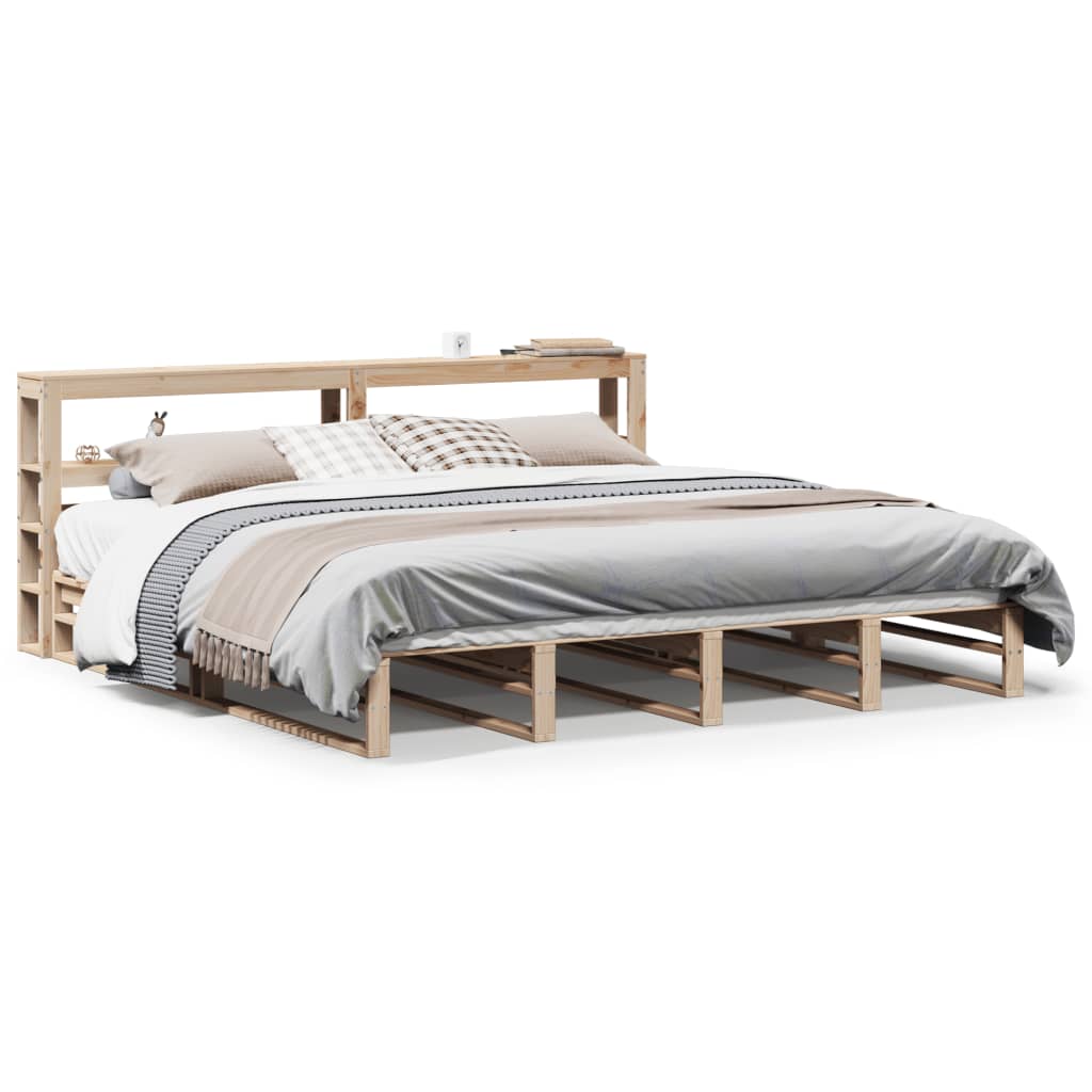Solid Wood Bed without Mattress 200 x 200 cm Pine