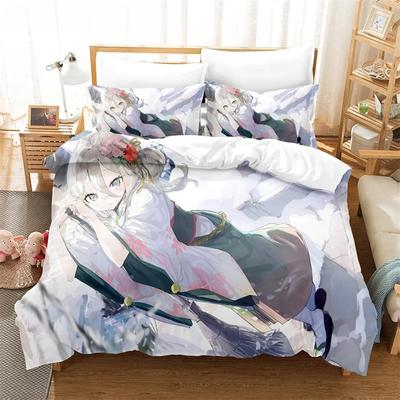 3D Εκτύπωση Anime Κορίτσια Η Δουλειά του Ryuo Δεν Τελειώνει Ποτέ Σετ Κλινοσκεπασμάτων Σετ Πάπλωμα με Μαξιλαροθήκη Δίκλινο Πλήρες Κουίν Κινγκ Κλινοσκεπάσματα