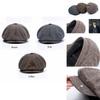 Luxuriöse Herren-Tweed-Fischgräten-Newsboy-Kappe mit 8-Panel-Design für zeitlosen Stil