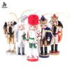 1pc 12/10.5cm Wooden Nutcracker Doll Soldier Miniature Figurines Handcraft Puppet New Year Christmas Ornaments Home Decor random