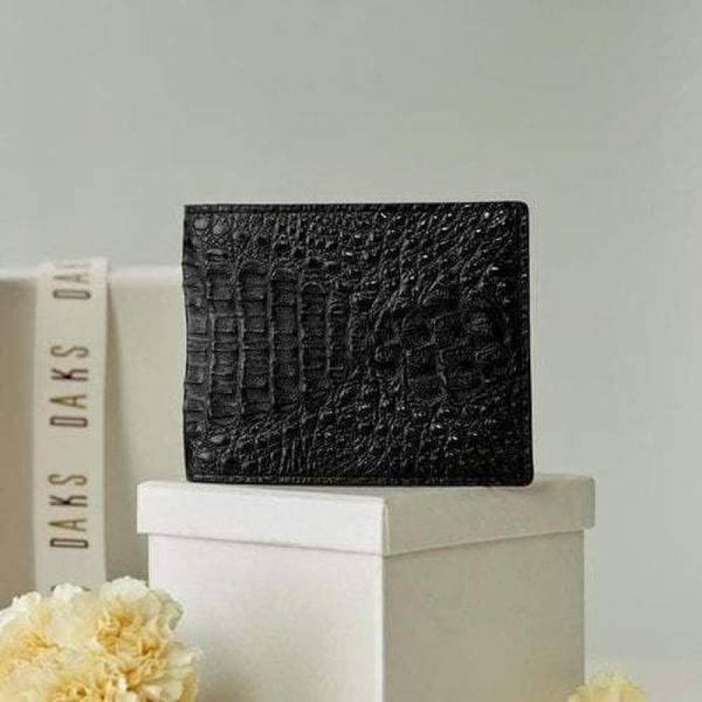 

Daks Black Crocodile Leather Wallet Dbwa5f713bk Single option
