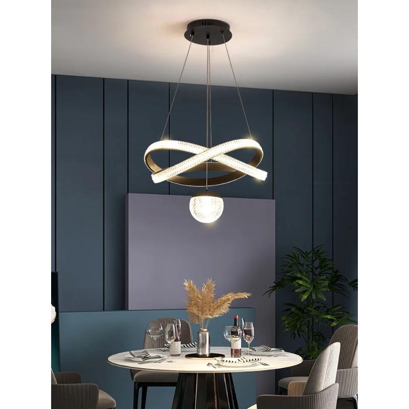 Light Luxury Dining Room Chandelier Designer Modern Minimalist Art Three-head Nordic Bedroom Round Table Dining Room Lamp