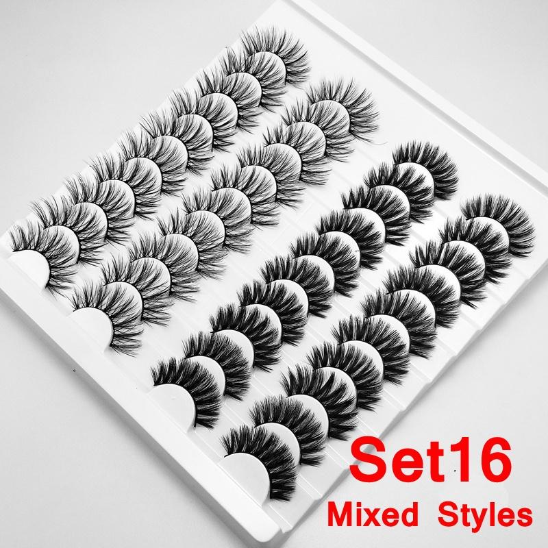 8/20 párov 15-20 mm prírodné 3D umelé mihalnice Makeup Kit Mink Lashes Predlžovanie norkových mihalníc
