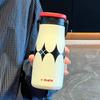 Letter Dog Cartoon Pattern Insulated Mug Portable Cup For Students And Commuters