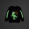 Halloween Kids Sweatshirt Set Long Sleeve Cartoon Print Glow In Dark Boys Fall Winter Toddler