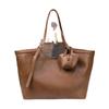 Casual Simple Retro Large Capacity Soft Surface Commuter Shoulder Underarm Tote Bag Women