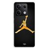 Phone Case - MANIACASE - Xiaomi Redmi Note 13 5G - Silicone TPU - Jordan Logo 23 - Golden