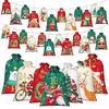Christmas Candy Bags Countdown Calendar 24 Numbered Pockets Christmas Fabric Storage Bags For Party Birthday Kids Tree Candy