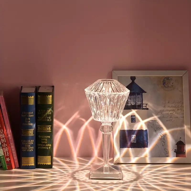 Rose Diamond Table Lamp 3/16 Colors RGB With Touch And Remote Control Acrylic Rays Lamp Christmas Decorations Atmosphere Light