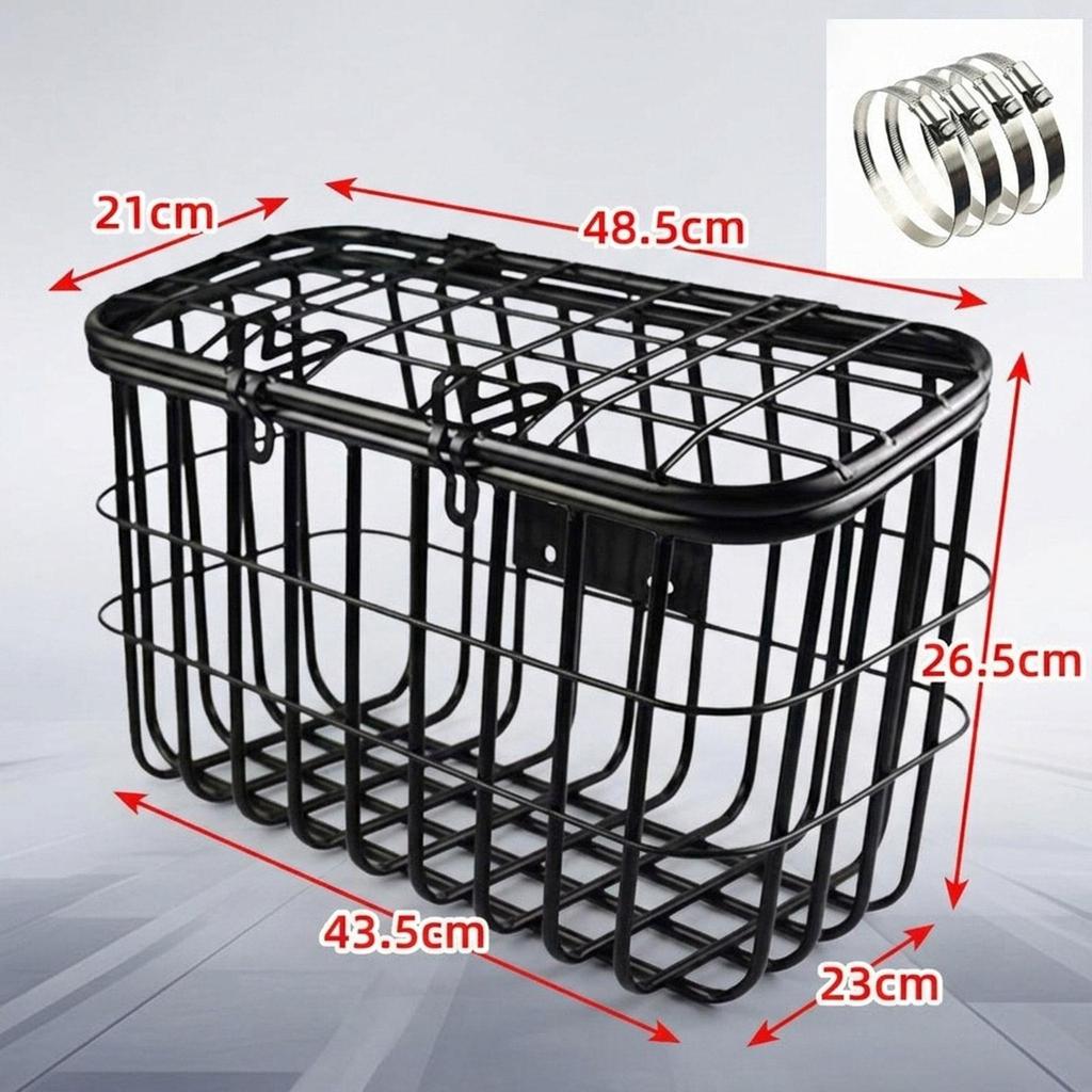 Electric Scooters Rear Basket ,Rear Cargo Rack, Wire , Storage Basket, with Cover for Shopping