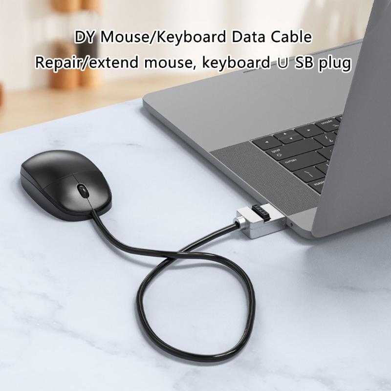 USB 2.0 Terminal Block Connector Solderless Adapter with Metal Case Support Charging for USB Repair Adapter Connector