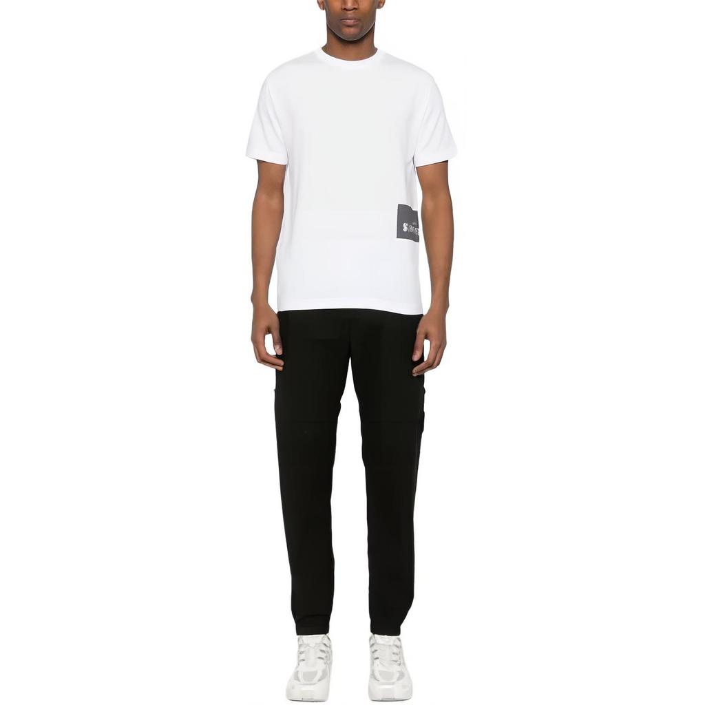 STONE ISLAND Plain Crew Neck Short Sleeve T-Shirt Men Tops White 80152NS84-V0001