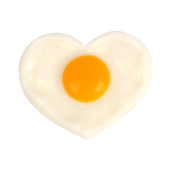 1/2Pcs Simulation Fried Egg Decoration Heart-shaped Fake Poached Egg Model Realistic Food Toy DIY Home Decor Ornament Photo Props
