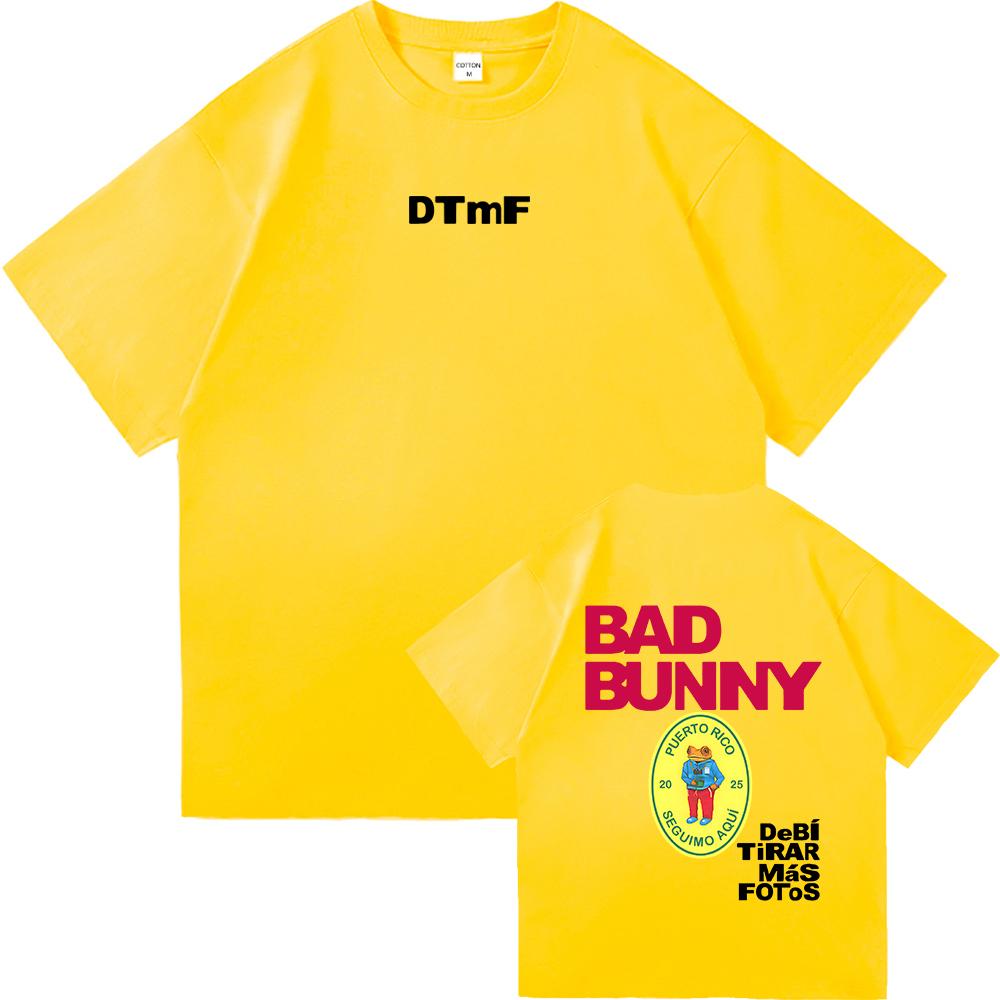 

DTMF Debí Tirar Más Fotos Bad Bunny T Shirt Fashion Men Vintage Funny Frog Tshirt Unisex DeBÍ TiRAR MáS FOToS Cotton Tees Shirts 4XL