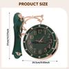 Double Sided Wall Clock Home Decor Gift Timepiece Hanging for Station Living Room Party Patio