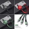 3 In 1 Retractable Data Cable Car Interior Phone Charging Wire Accessories For Volvo Xc60 Xc90 V40 V60 S60 V50 V90 S80 C40 XC40