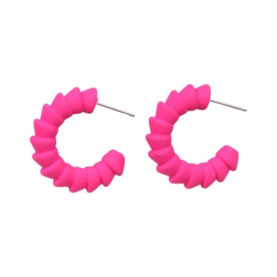 

C-образные серьги-гвоздики для женщин, минималистичные легкие эффектные серьги-кольца, геометрические акриловые серьги в виде панциря черепахи, городской гламур, подарок розы красного